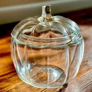 Anchor Hocking Pumpkin Cookie Jar Halloween Fall Decor vintage